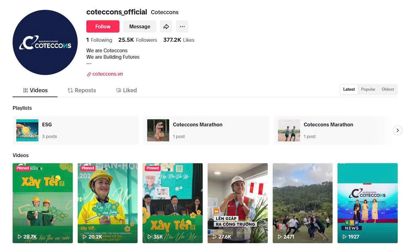 Agency xây kênh TikTok ngành xây dựng uy tín