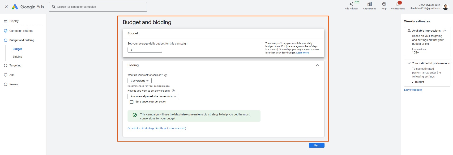 Cài đặt tổng quan GG gdn