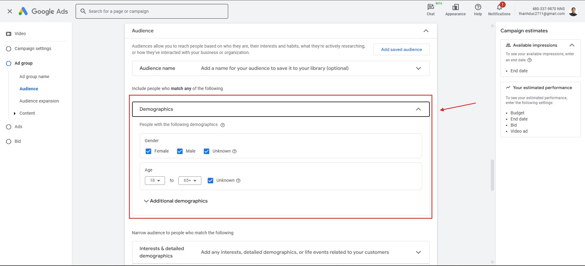 chọn Nhân khẩu học