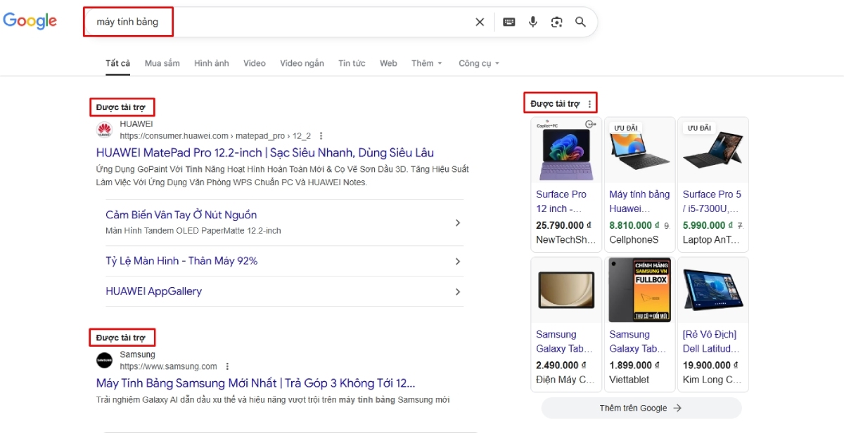 dịch vụ quảng cáo website