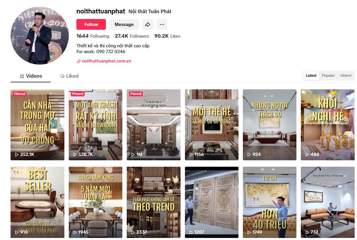 Dịch vụ xây kênh TikTok