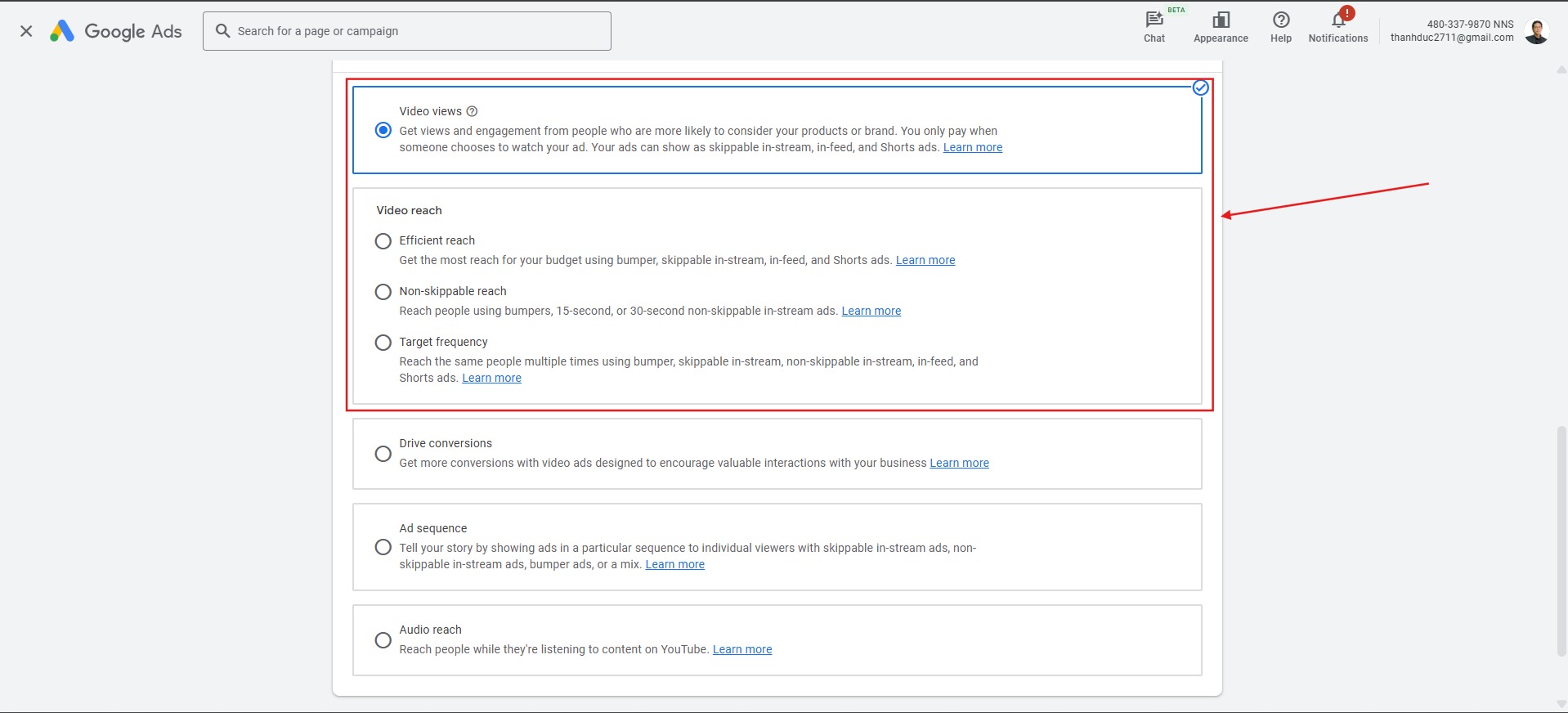 Quảng cáo theo trình tự