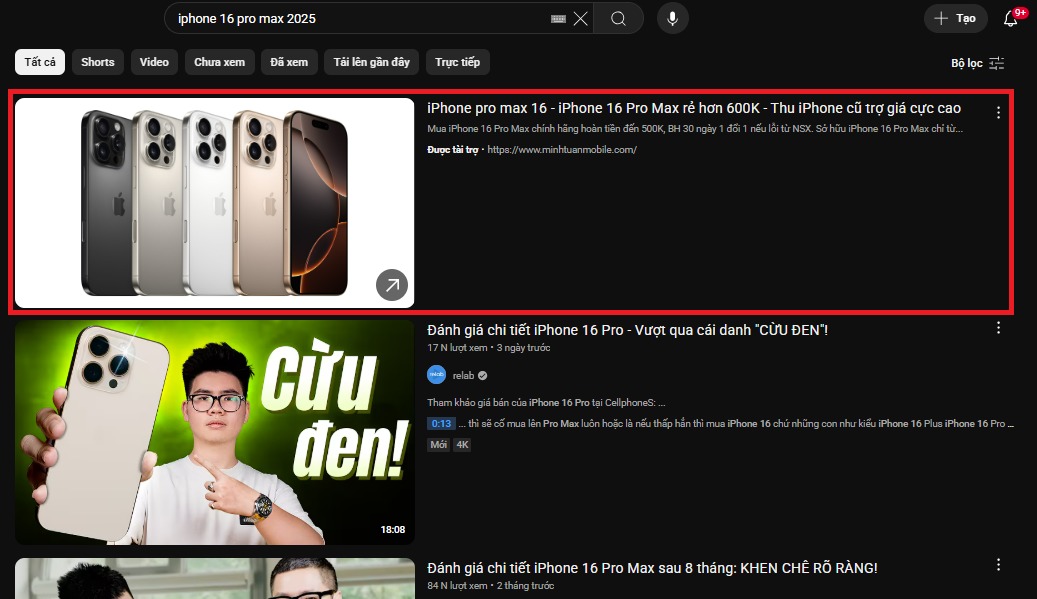 Quảng cáo video trong nguồn cấp dữ liệu