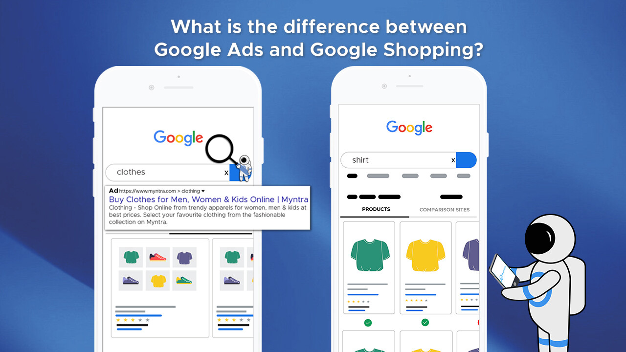 so sánh google shopping và gg ads