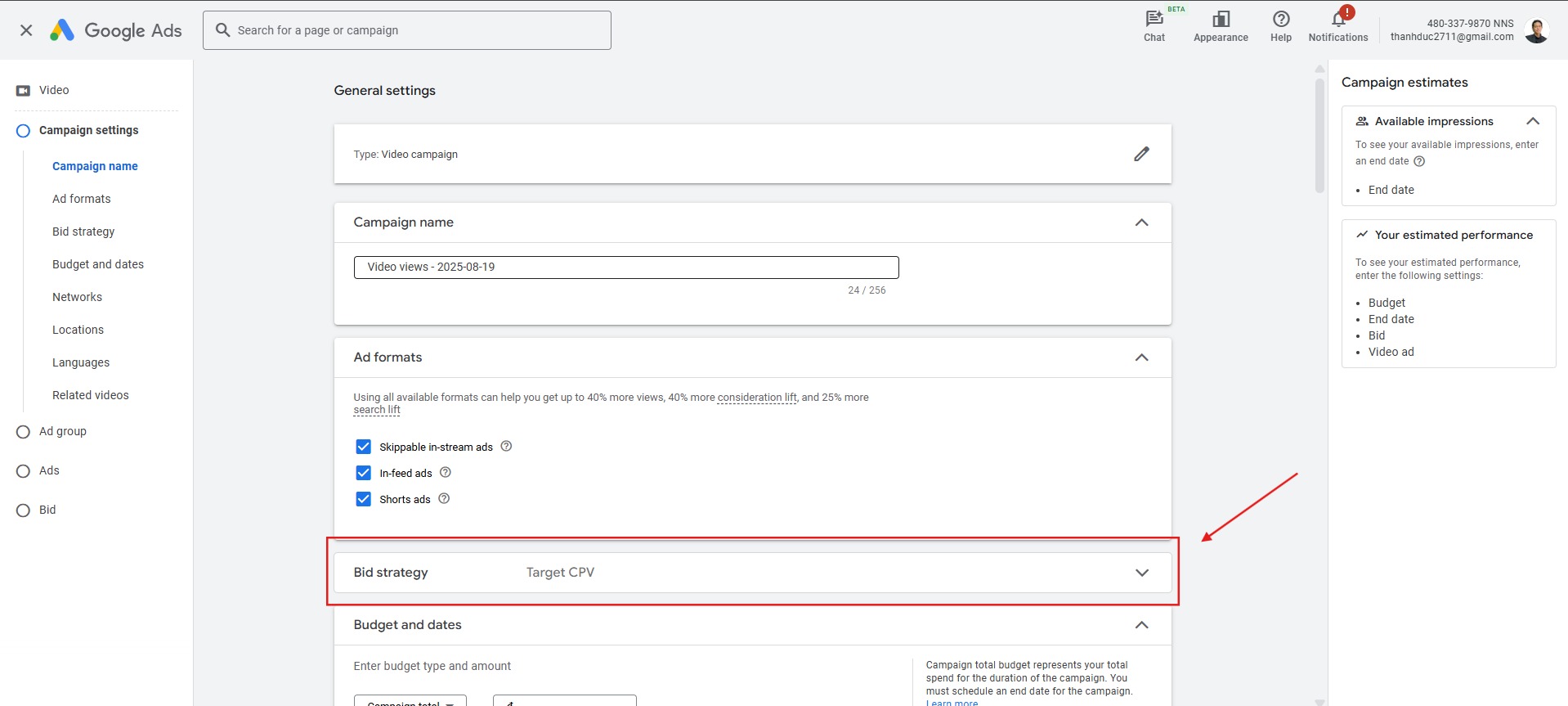 Thiết lập chiến lược giá thầu
